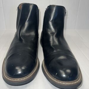 Tommy Hilfiger Mens Black Goring Greene Round Toe Block Heel Chelsea Boots 7